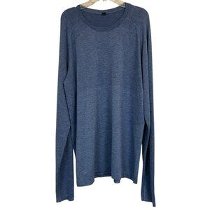 Lululemon Metal Vent Tech Long Sleeve Shirt In Blue Size XL Preppy Athletic